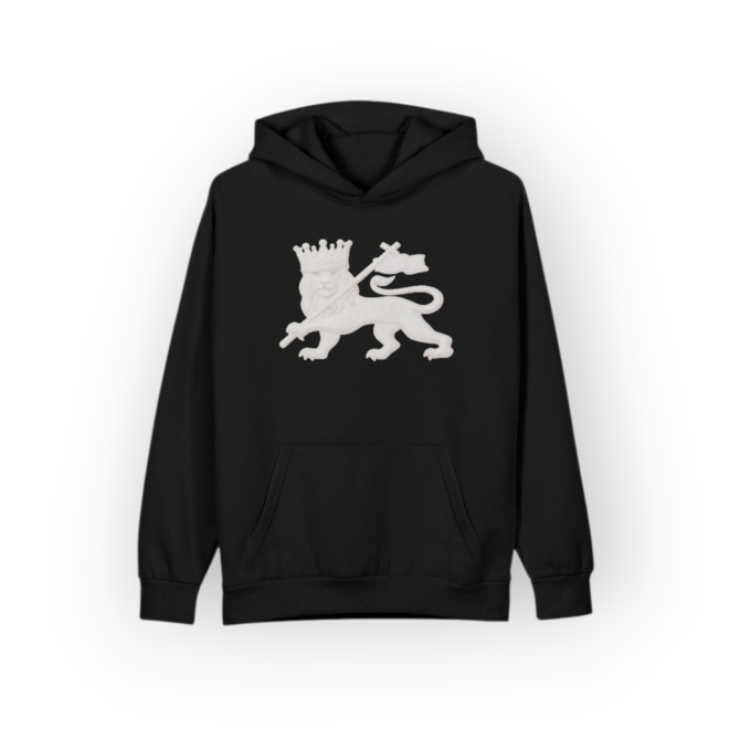 Lion of Judah White and Black Hoodie