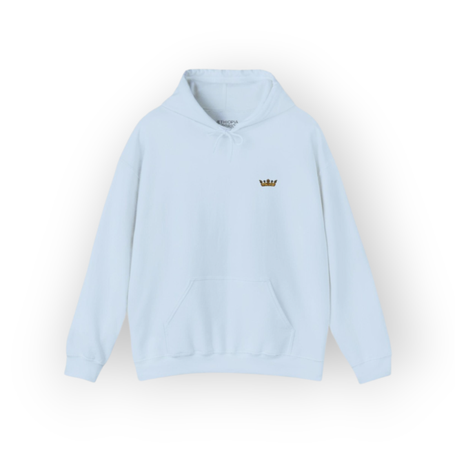 Crown of David Sky Blue Hoodie | Gold Embroidery