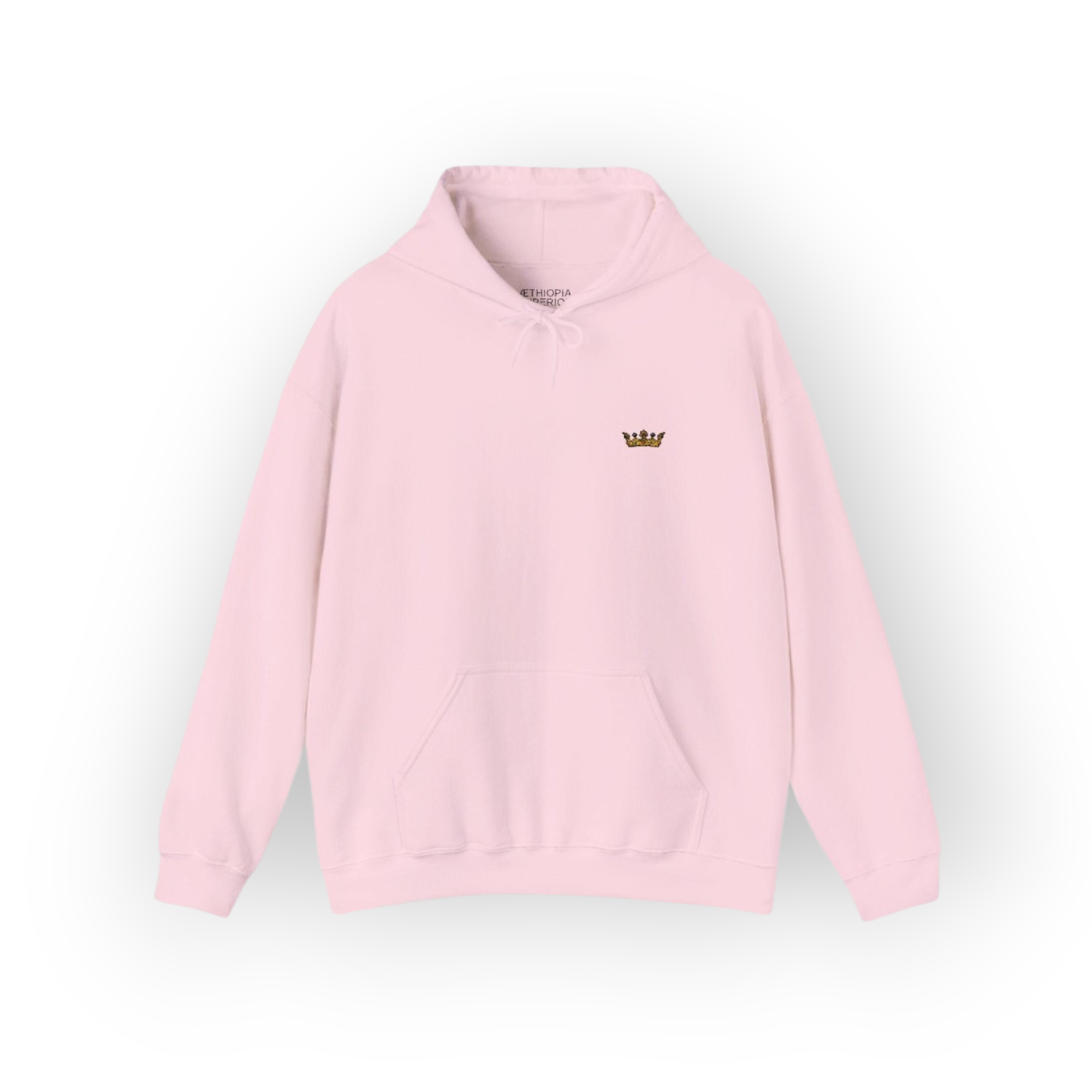 Crown of David Pink Hoodie | Gold Embroidery