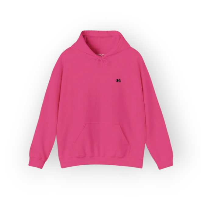 Lion of Judah Bright Pink Hoodie | Black Emblem